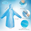 Blue waterproof disposable rain poncho and shoe boot covers for adults, suitable for girls, from Everything Baby.