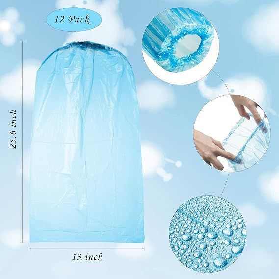 10-pack waterproof disposable rain poncho sets with shoe covers for adults and kids, blue rain protection from Everything Baby.