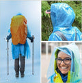 10-pack waterproof disposable rain poncho sets with shoe covers for adults and kids, blue rain protection from Everything Baby.