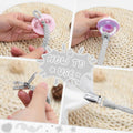Handmade set of four braided pacifier clips for boys and girls, compatible with all pacifiers, from Everything Baby.