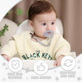 Handmade set of 4 braided pacifier clips for babies and kids, compatible with all pacifiers, in neutral colors.
