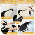 Black waterproof winter stroller gloves from Everything Baby, cozy and warm mittens for parents and caregivers to keep hands warm in cold weather.