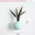 Set of 8 mini ceramic fridge magnets shaped like tiny plant vases, colorful 3D decorative kitchen and office refrigerator magnets