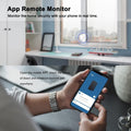 Wireless WiFi smart door sensor by Everything Baby, mini contact alarm for home security, compatible with Alexa and Google Assistant.