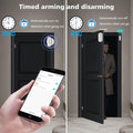Wireless WiFi Smart Door Sensor by Everything Baby, mini contact alarm for home security, compatible with Alexa and Google Assistant.