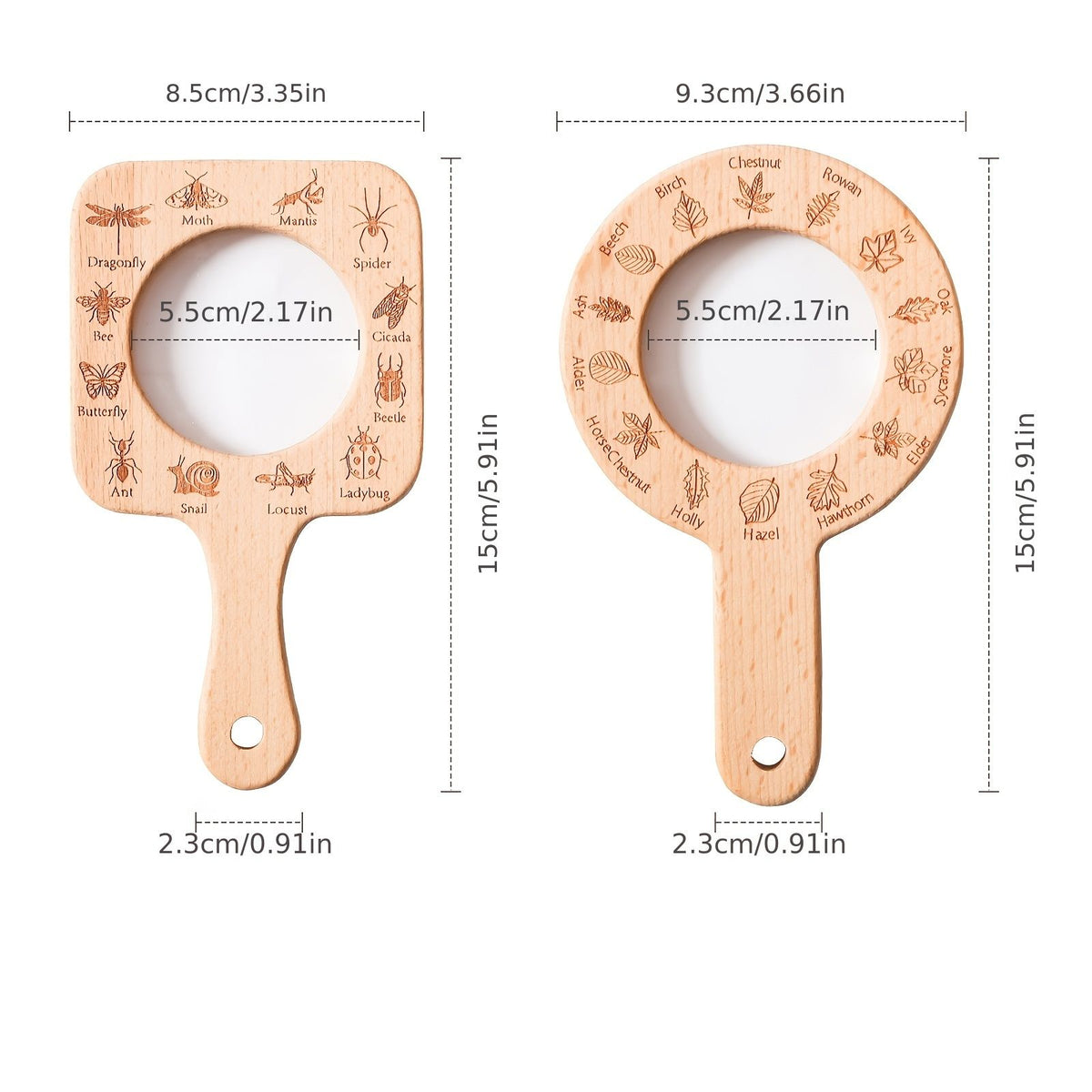 Magnifying glass for recognizing insects and leaves, ideal for outdoor exploration and educational play for kids by Everything Baby.