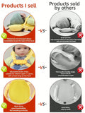 Baby head protector cushion backpack with Christmas bee design, adjustable toddler safety pad for walking and crawling, from Everything Baby.