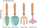 Baby garden tools set with wooden handles, includes shovel and rake, perfect for outdoor play in sand and yard activities.