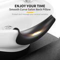 Silicone shampoo bowl neck rest with suction cup for salon sinks, non-slip hair washing sink support, gentle for baby and kid grooming