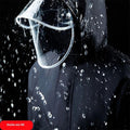 Baby rain suit for electric bikes and motorcycles by Everything Baby, waterproof protection with reflectors for kids' cycling gear.