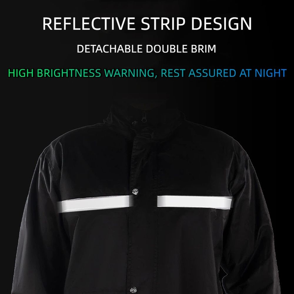 Reflective waterproof rain suit for electric bikes and motorcycles, designed for kids, offering full protection during travel.