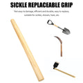 Pair of 30cm wooden handles for garden sickles and shovels, made from hardwood, suitable for landscaping and outdoor toy play.