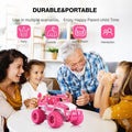 Pink 1:12 scale remote control monster truck for girls with rechargeable battery, suitable for kids, ride-on car toy.