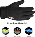 Kids winter touchscreen gloves by Everything Baby in black and grey, waterproof, warm, perfect for cold weather active kids aged 4-12.
