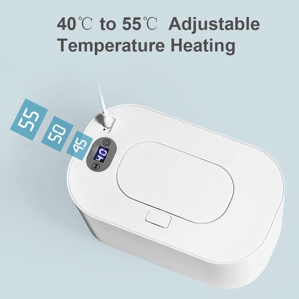 Baby wipe warmer with digital display and adjustable temperature, large capacity for baby wet wipes, by Everything Baby.