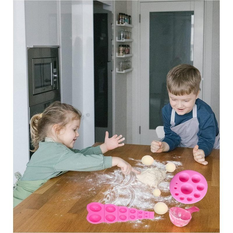 Silicone 3D pearl mold by Everything Baby for creating semi-sphere shapes for cake decorating, chocolate, and lollipop crafts.