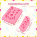Hemispherical pearl and heart-shaped silicone molds for cake decorating, baby cupcakes, and dessert toppings.