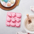 Set of 9 fall-themed fondant molds including pumpkin, leaf, and acorn silicone molds for pudding, chocolate, and candies.