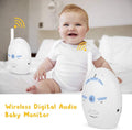 Wireless digital audio baby monitor from Everything Baby with two-way talk, electronic alarm, and nanny intercom for child safety.