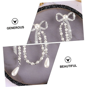 1pc Corsage Women Breastpin Chain Brooch Pin Breastpin Brooch Breastpin Chain Women Brooches Alloy Brooch Chain Creative