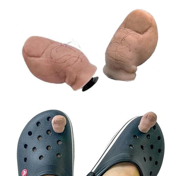 3D Toe Shoe Charms Big Toe Croc Charm with Hairy, Funny Big Toe Croc Charm, Ugly Croc Toe Charms,(2 PCS)