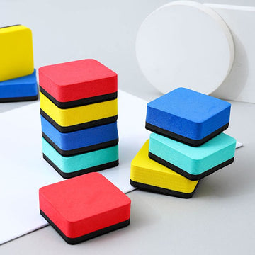Mini Dry Erase Erasers,10 Pack Magnetic Whiteboard Dry Erasers Chalkboard Cleaner Wiper for Kids and Classroom