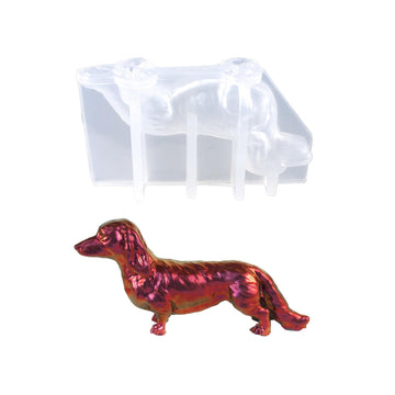 Dachshund Resin Mold Silicone Animal Molds 3D Dog Silicone Molds for Epoxy Resin Casting Dachshund Silicone Mold (Dachshund Mold)