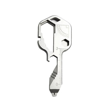 Stainless steel mini function keychain outdoor portable tool creative bottle opener wrench gift wholesale,Silver