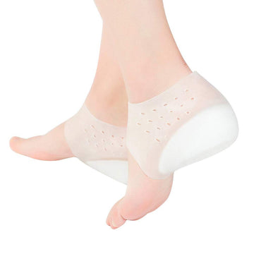 Heel Cup Insoles Half Height Increase Insoles Invisible Silicone Shoe Lift Heel Pads 3CM Men Women (for Size 40-46)
