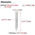 Aluminum U-shaped snow sand tent stakes for beach shade and camping, lightweight and heavy-duty ground nails, set of 6.
