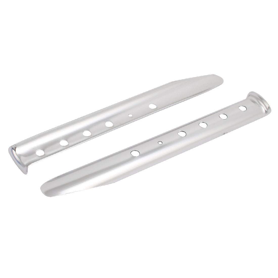 Aluminum U-shaped snow sand tent stakes for beach and camping, lightweight and heavy-duty ground nails, set of 6 for outdoor use