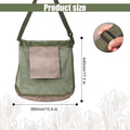 Green mushroom foraging bag with cute mushroom design, practical for collecting mushrooms during outdoor foraging adventures.