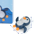 Blue wind-up penguin bath toy by Everything Baby, perfect for kids' pretend play and bath time fun.