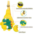 Cute children's dinosaur sling bag with cartoon crown design, small crossbody shoulder bag and coin purse made of nylon.