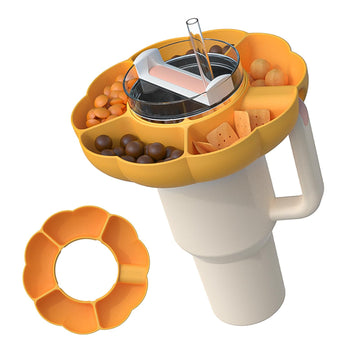 Silicone snack tray with handle for 40 oz snack ring, compatible with baby and kids nursing and feeding accessories by Everything Baby