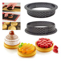 Set of five perforated oval tart rings by Everything Baby, ideal for baking French desserts, tarts, and mousse cakes.