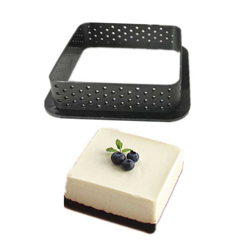Set of five perforated oval tart rings by Everything Baby, ideal for baking French desserts, mousse cakes, and pastry molds.
