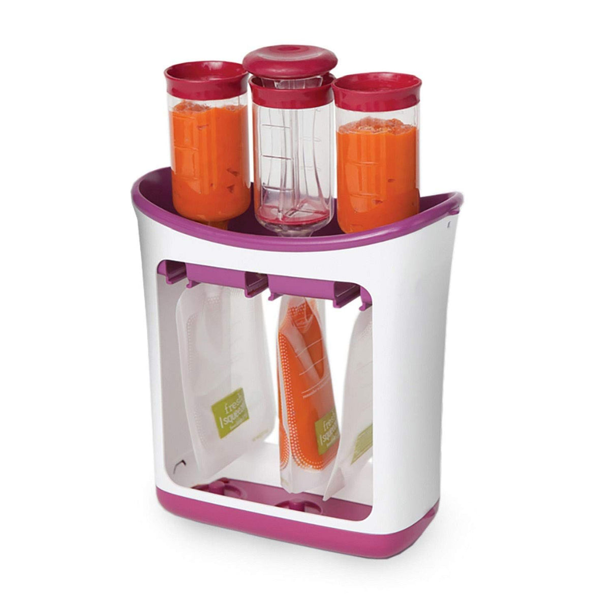 Everything Baby squeeze station for homemade baby food, pouch filling station for puree feeding, dishwasher safe, suitable for babies and toddlers.