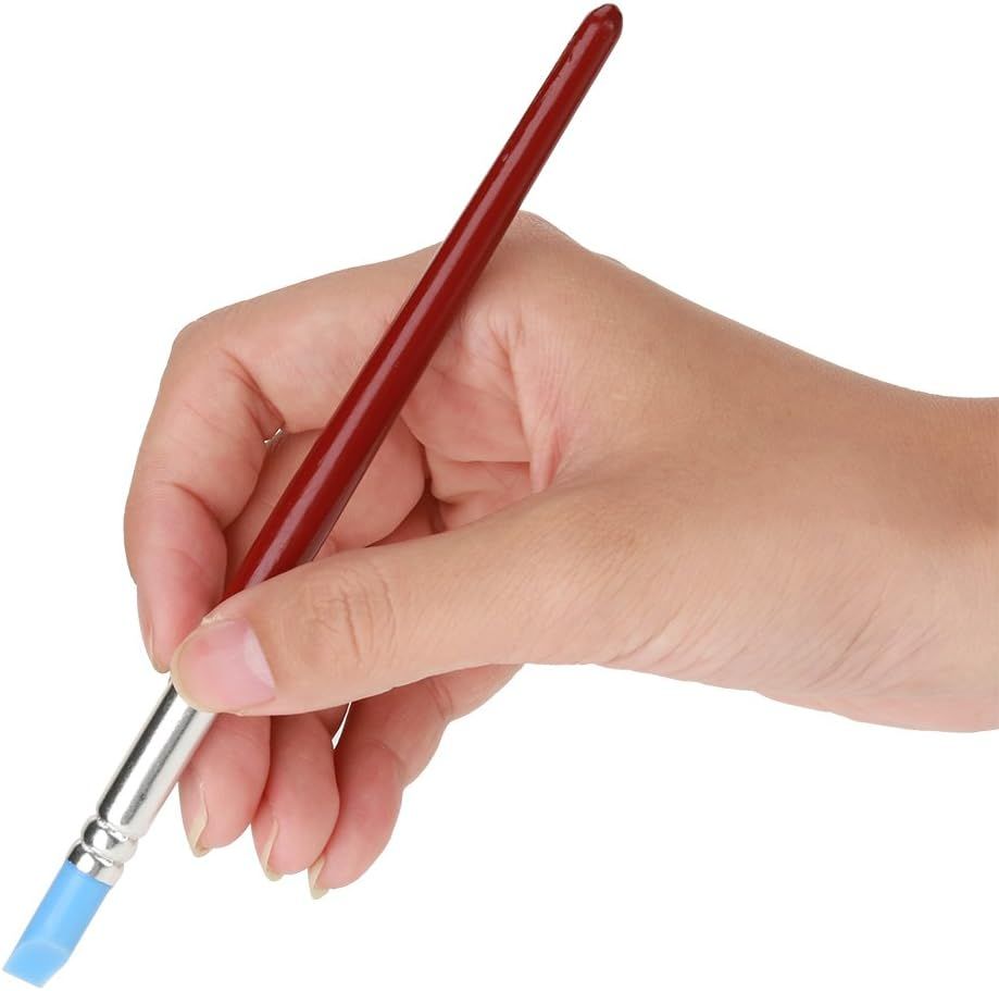 Set of 5 clay color sculpting shapers with flexible rubber tips, perfect for art, painting, and carving projects.