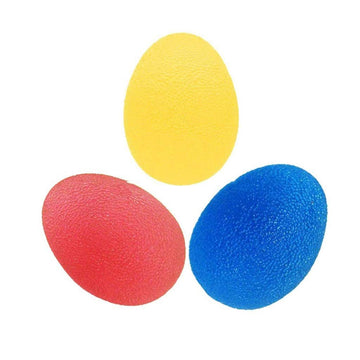 Set of three colorful stress relief hand exercise balls for kids, featuring grip and squeeze therapy balls for hand strengthening.