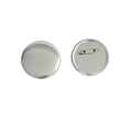 Set of 100 blank round button making supplies with metal shells, back covers, and clear film, perfect for DIY baby and kids' toy badges