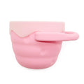 Set of 10 collapsible silicone snack cups with lids for toddlers and babies, easy to carry and store snacks on the go.