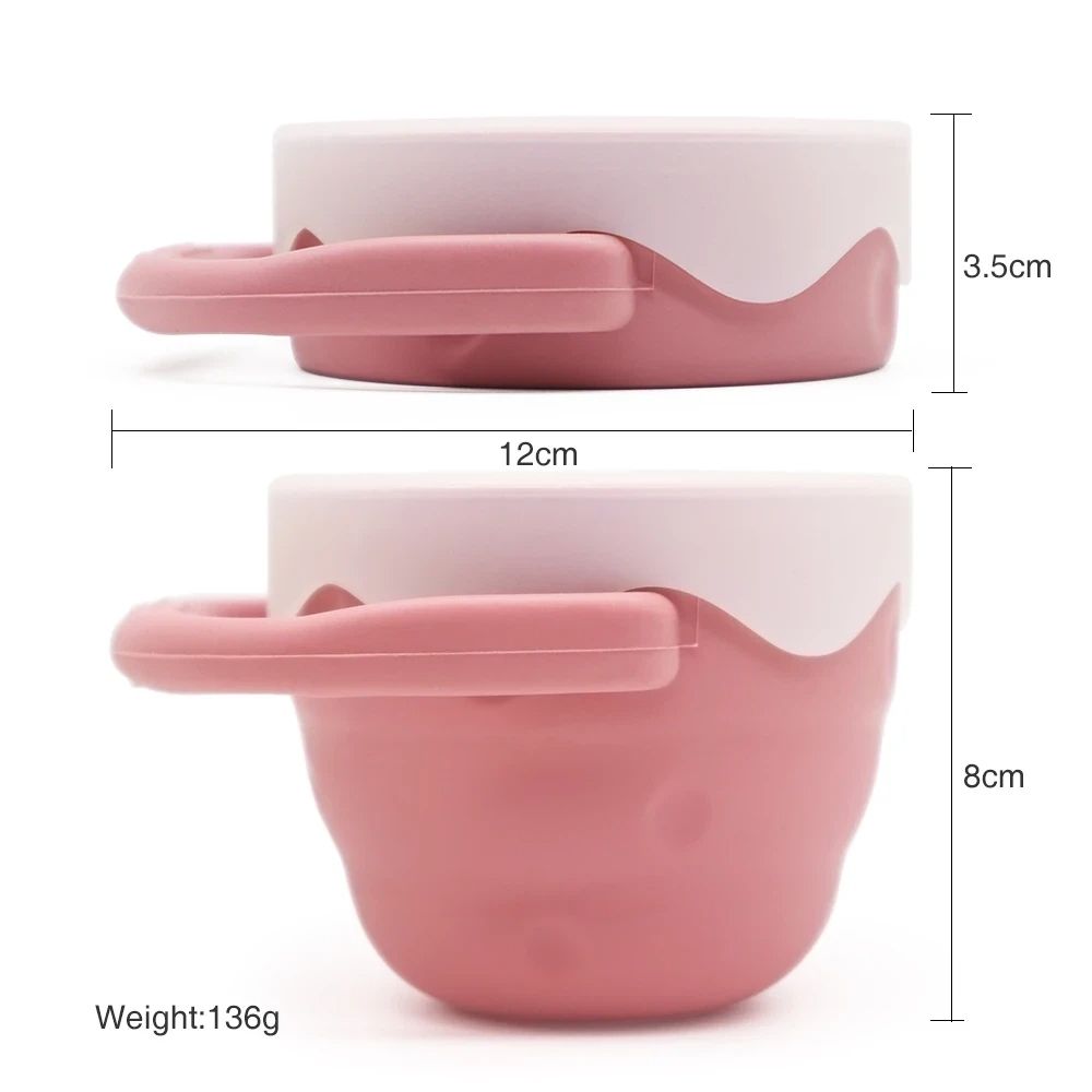 Set of 10 collapsible silicone snack cups for toddlers and babies with lids, ideal for on-the-go nursing and feeding.