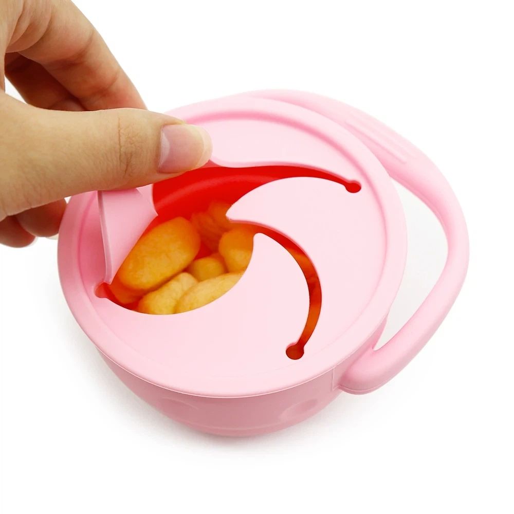 Set of 10 collapsible silicone snack cups for toddlers and babies, featuring catchers and lids for easy feeding from Everything Baby.