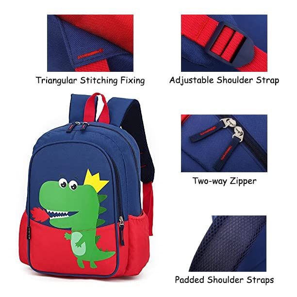 Cute waterproof toddler backpack by Everything Baby, small preschool bag with cartoon design for kids' daycare and travel.
