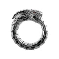 Gothic dragon head ring for men, featuring punk stone details, retro rock style, suitable for boys and kids' jewelry.