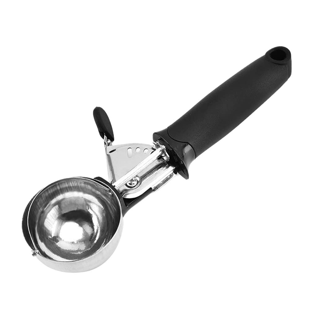 Baby and kids' ice cream scoop with ergonomic soft handle, versatile trigger for easy serving, suitable for heavy-duty use.