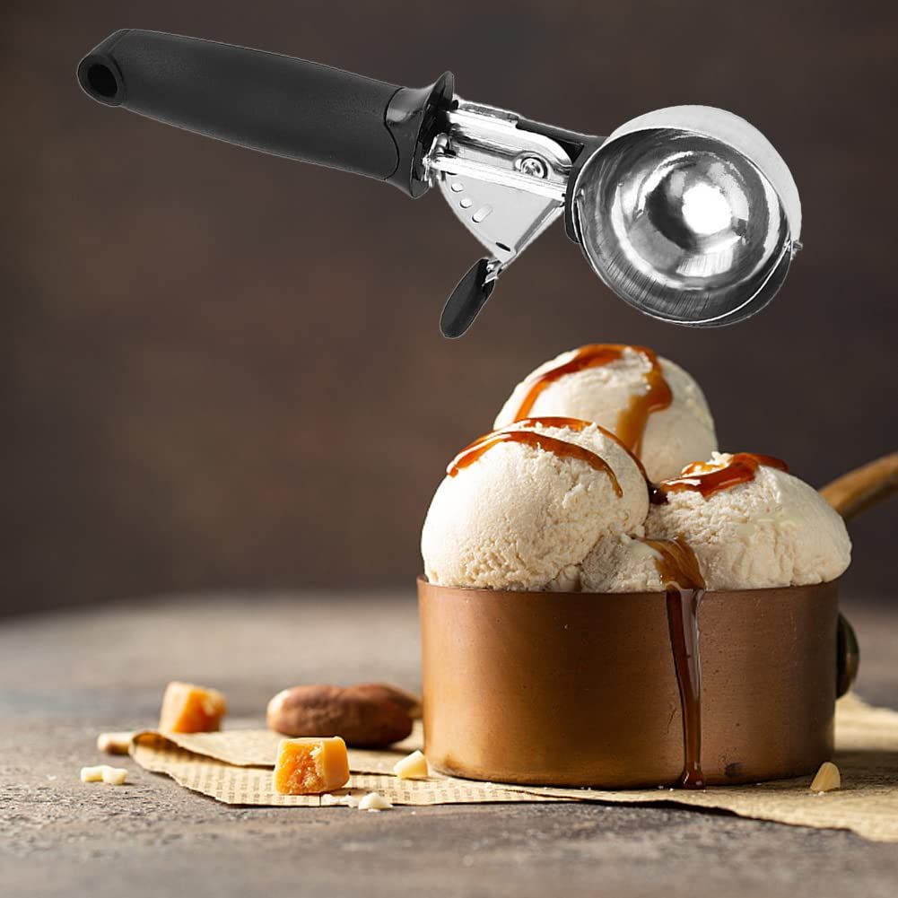 Ergonomic ice cream scoop with trigger from Everything Baby, designed for easy serving of frozen desserts and multi-purpose use.