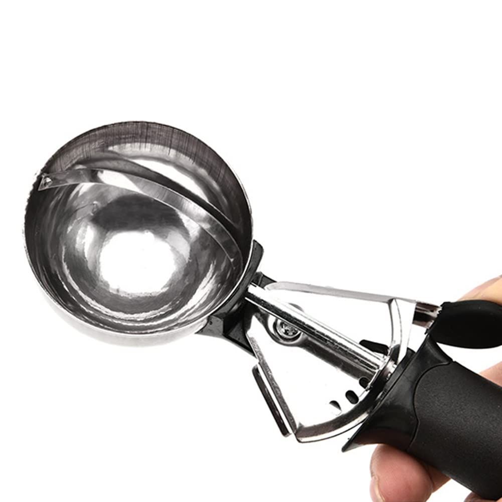 Ergonomic ice cream scoop with trigger from Everything Baby, designed for easy serving of ice cream and frozen desserts.