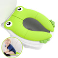Foldable portable potty training seat for kids, non-slip surface, recyclable material, suitable for boys and girls, by Everything Baby.